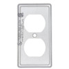 Devco PI366 Wall Plate (Silver, Plated Steel, Gangs: 2)
