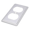 Devco PI366 Wall Plate (Silver, Plated Steel, Gangs: 2)