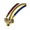 Yellow Jacket 22985 Charging Hose (Brass, Plastic, Rubber, Red, Yellow and Blue, 60in) [3 Count]