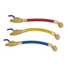 Yellow Jacket 25980 Adapter (Brass, Plastic, Rubber, Blue, Red, Yellow, 1/4in, 9in) [3 Count]