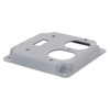 Devco PI368 Wall Plate (Silver, Baked Cadilite Steel, Gangs: 2)