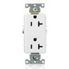 Leviton 16342-W Duplex Receptacle (White, 125VAC, 20A, 2P, 3W)