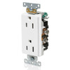 Leviton 16342-W Duplex Receptacle (White, 125VAC, 20A, 2P, 3W)