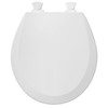 Bemis 500EC-000 Toilet Seat (White, Wood, 16.87 x 14.37 x 2in, Round)