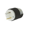 Hubbell Wiring Device-Kellems HBL7545C Locking Plug (Black, White, 125v, 15A, 2P, 2W)