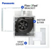 Panasonic FV-0510VSL1 Ventilation Fan (White, 120v, 60Hz, Ceiling Recessed, 50, 80, 100CFM, 4in)