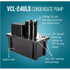 Little Giant 553201; VCL-24ULS Condensate Pump (Black, 115v, 2.5A, 1/18hp, 270GPH)