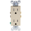 Leviton T5325-I Duplex Receptacle (Ivory, 125VAC, 15A, 2P, 3W)