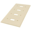 Leviton 86012 Wall Plate (Ivory, Thermoset Plastic, Gangs: 4)