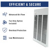 Qmark CWH3404F Wall Heater (208/240v, 14.5, 16.7A, 2000, 4000W, Corded Electric, 13648, 10236BTU)