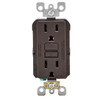 Leviton GFNT1 Duplex Receptacle (Brown, 125v, 15A, 2P, 3W)