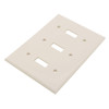 Leviton 80711-T Wall Plate (Light Almond, Thermoplastic Nylon, Gangs: 3)