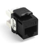 Leviton 61110-BE6 Connector  (Black, High-Impact Fire-Retardant Plastic, 0.89 x 0.64 x 1.21in) [25 Count]
