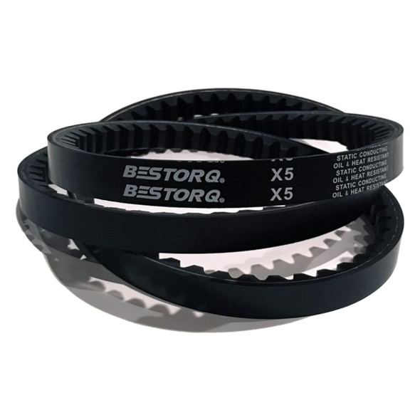 Bestorq 5VX1230 V-Belt (Black, Rubber, 123in x 0.63in)
