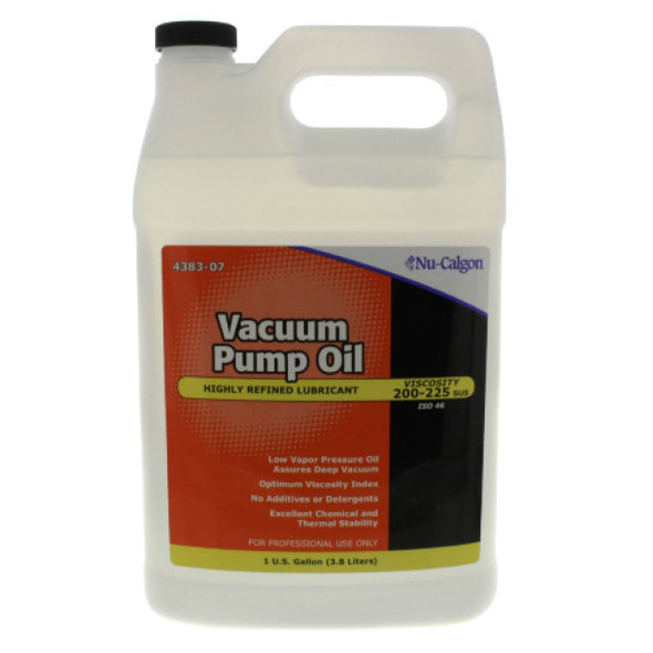 Nu-Calgon 4383-07 Vacuum Pump Oil (Clear, 1gal)