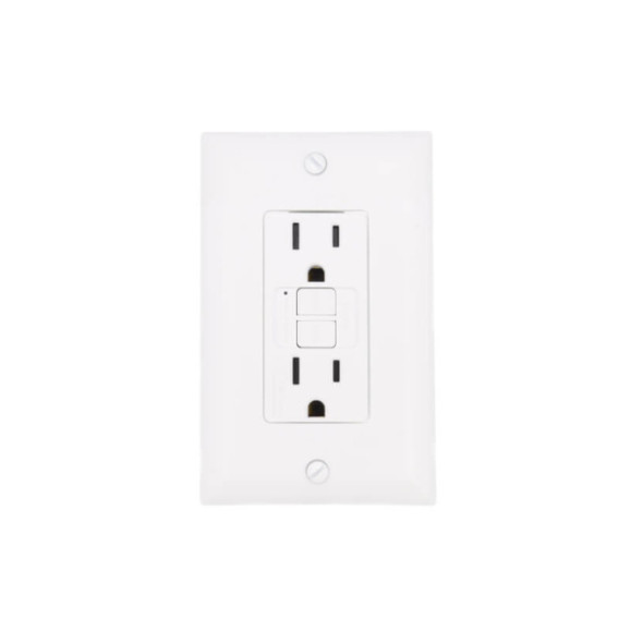 Pass & Seymour 1597TRW Receptacle  (White, 125v, 15A, 2P, 3W)