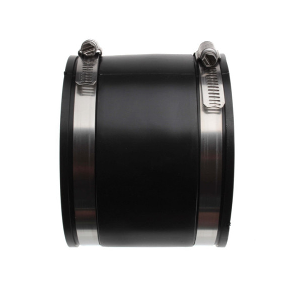 Fernco 1056-44 Coupling (Black, Plastic, Stainless Steel, 4 x 4in, 4.3PSI, 140°F)