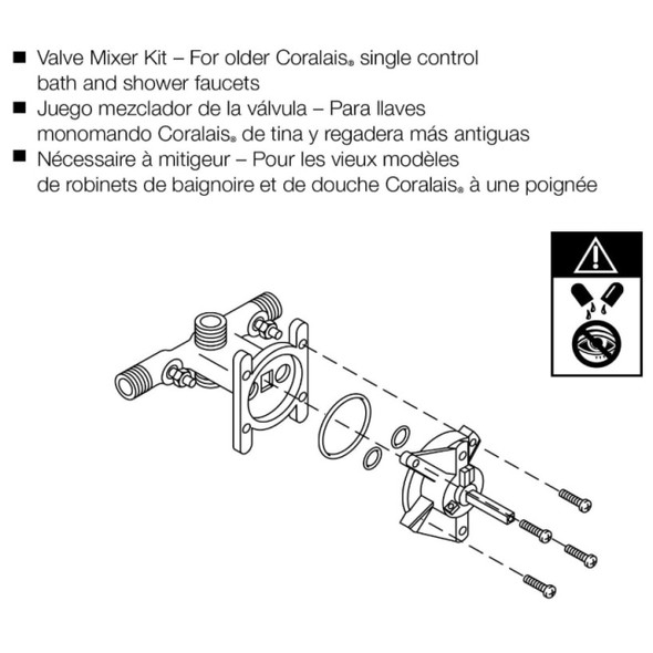 Kohler K-GP71969 Valve Mixer Kit (Plastic)