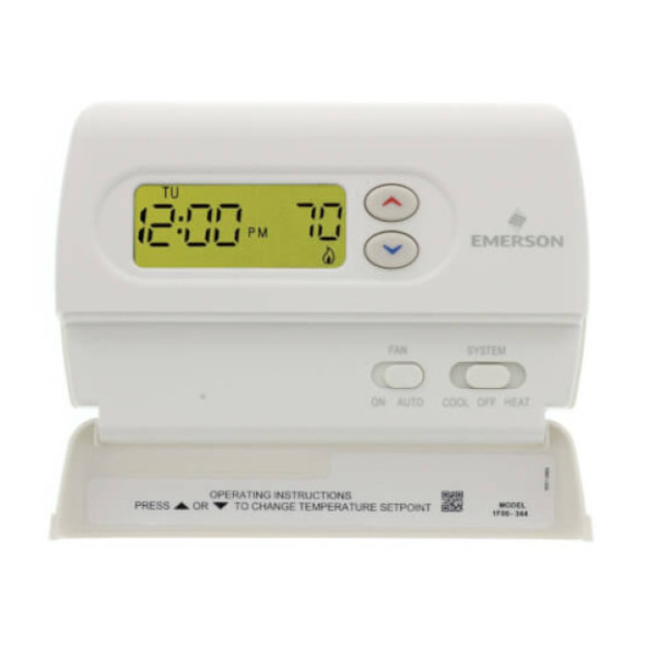 White-Rodgers 1F86-344; 01F86 344 Thermostat (White, 24v, 45 to 90°F)