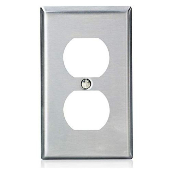Leviton 84003 Wall Plate (Stainless Steel, 430 Stainless Steel, Gangs: 1)
