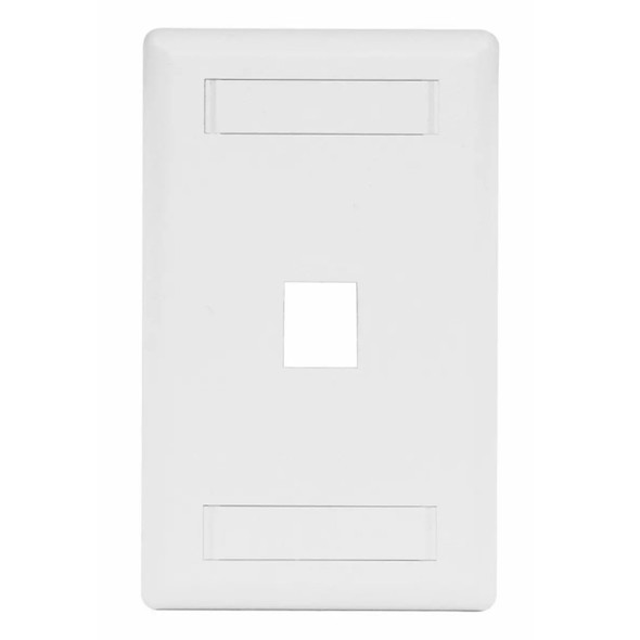 Hubbell Premise Wiring IFP11W Wall Plate (White, High-Impact Thermoplastic (UL 94V-0), Gangs: 1)