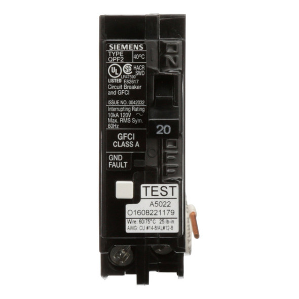 Siemens QF120A Circuit Breaker (120v, 20A, 1P)