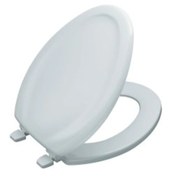 Kohler K-4647-0 Toilet Seat (White, Molded wood, 18.625 x 14.25 x 2in, Elongated)
