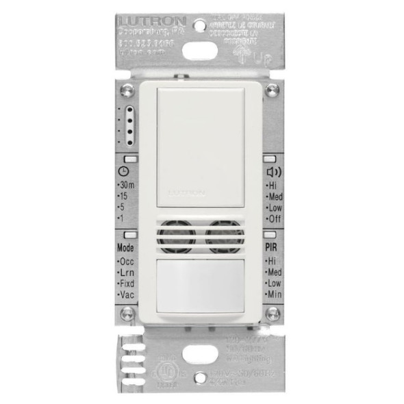 Lutron Electronics MS-A102-WH Occupancy Sensor (White, 120v, 6A, 1P)