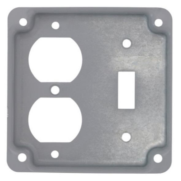 Devco PI368 Wall Plate (Silver, Baked Cadilite Steel, Gangs: 2)