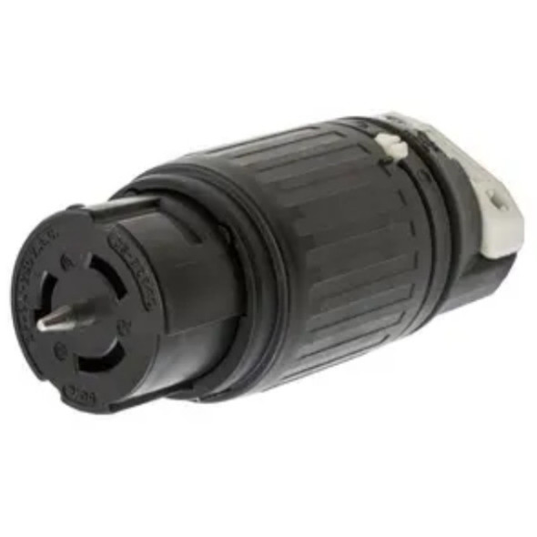Hubbell Wiring Device-Kellems CS8264C Locking Connector (Black, White, 250v, 50A, 2P, 3W)