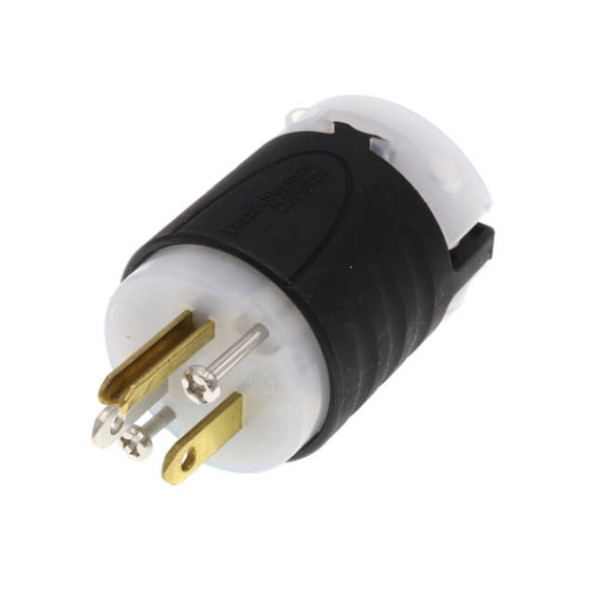 Pass & Seymour PS5266X Straight Blade Plug (Black/White, 125v, 15A, 2P, 3W)