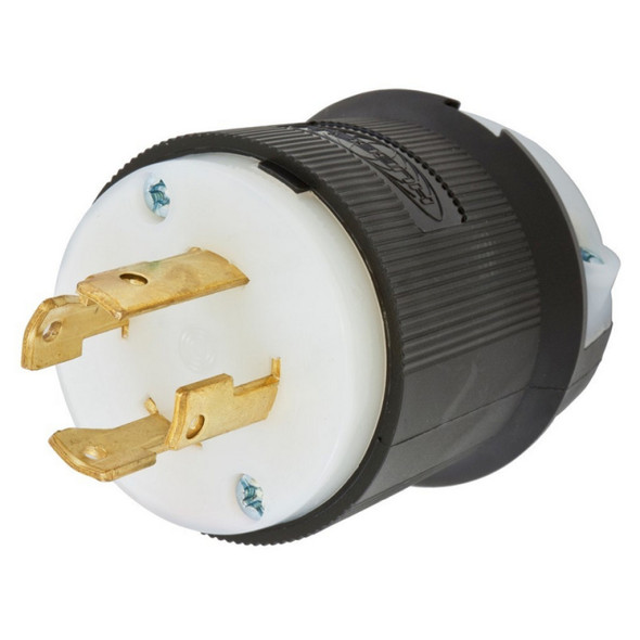Hubbell Wiring Device-Kellems HBL2731 Locking Plug (Black, White, 480VAC, 30A, 3P, 4W)