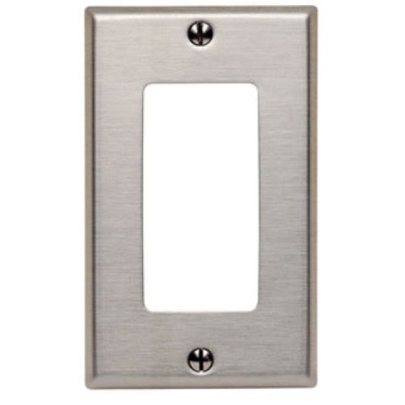 Leviton 84401-40 Wall Plate (Stainless Steel, 302 Stainless Steel, Gangs: 1)