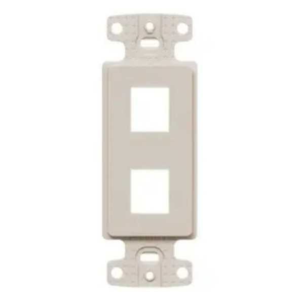 Hubbell Premise Wiring NS612LA Wall Plate (Light Almond/Office White, High-Impact Thermoplastic (UL 94V-0), Gangs: 1)