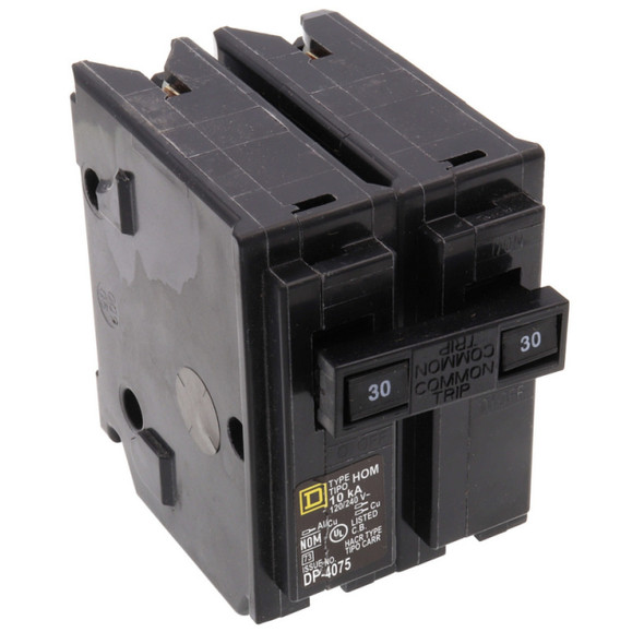 Square D HOM230 Circuit Breaker (120/240VAC, 30A, 2P)