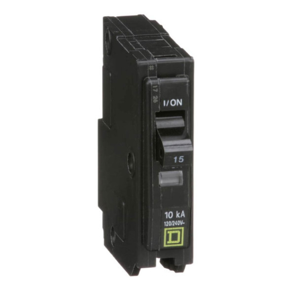 Square D QO115 Circuit Breaker (120/240VAC, 15A, 1P)