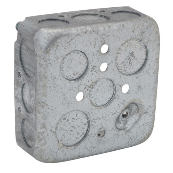 Devco PI362 Electrical Box (Galvanized Steel, 4 x 4 x 1-1/2in)