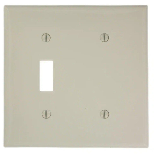 Leviton 80706-T Wall Plate (Light Almond, Nylon, Gangs: 2)