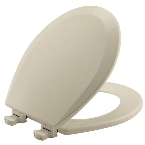 Bemis 500EC-006 Toilet Seat (Bone, Wood, 2 x 14.37 x 16.87in, Round)