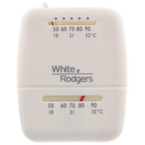 White-Rodgers 1C20-102; 01C20 102S1 Thermostat (White, 24v, 50 to 90°F)