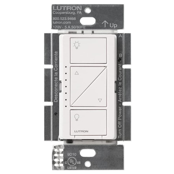 Lutron Electronics PD-6WCL-WH Dimmer Switch (White, 120v, 1P)