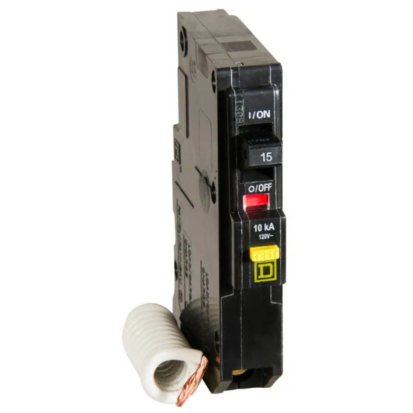 Square D QO115GFI Circuit Breaker (120VAC, 15A, 1P)