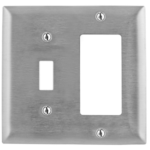 Bryant SS126 Wall Plate (Silver, Stainless Steel, Type 302/304, Gangs: 2)