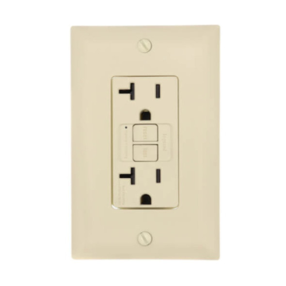 Pass & Seymour 2097TRI Duplex Receptacle (Ivory, 125v, 20A, 2P, 3W)