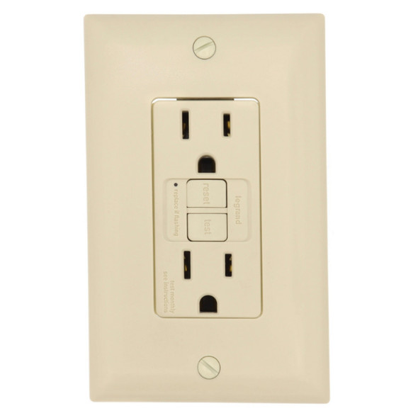 Pass & Seymour 1597I Duplex Receptacle (Ivory, 125v, 15A, 2P, 3W)