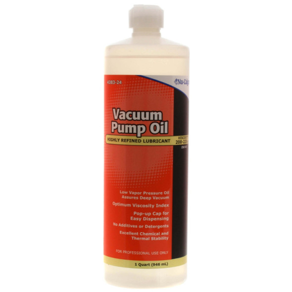 Nu-Calgon 4383-24 Vacuum Pump Oil (Clear, 1qt)
