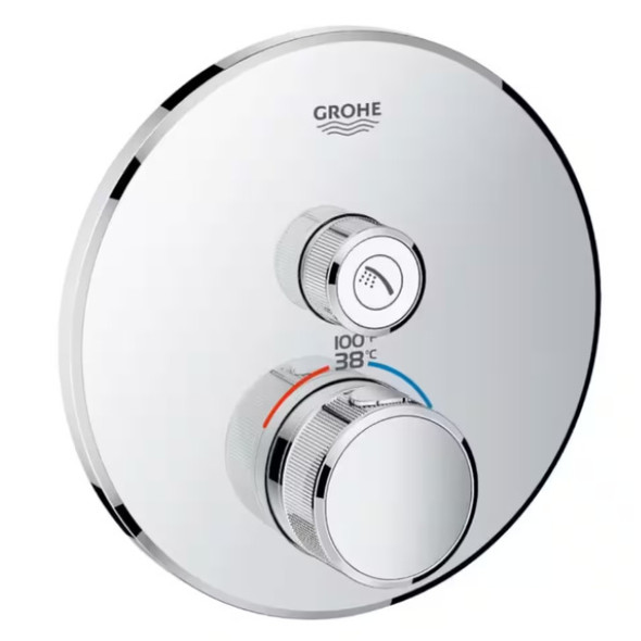 Grohe 29136000 Thermostatic Valve Trim (Metal, StarLight Chrome)