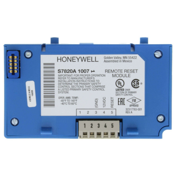 Honeywell S7820A1007/U; S7820A1007 Reset Module