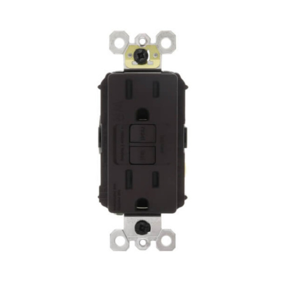 Pass & Seymour 1597TRWR Duplex Receptacle (Brown, 125VAC, 15A, 2P, 3W)