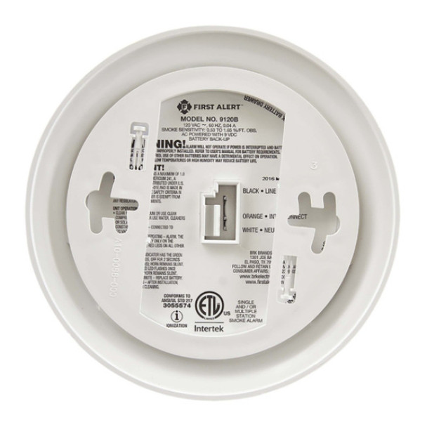 First Alert 9120B Smoke Detector (120v, 5.6in)